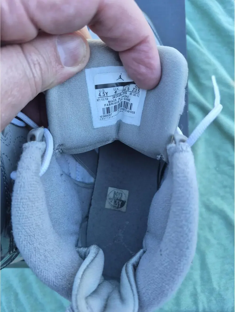 Air Jordan 9 Retro Athletic Shoes Sz 4.5 Cool Gray Pre-owned